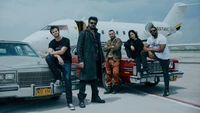 The Boys Season 3 Cast Posing with Classic Cars and a Private Jet