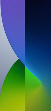 Vibrant Gradient Design in Electric Blue and Green Hues