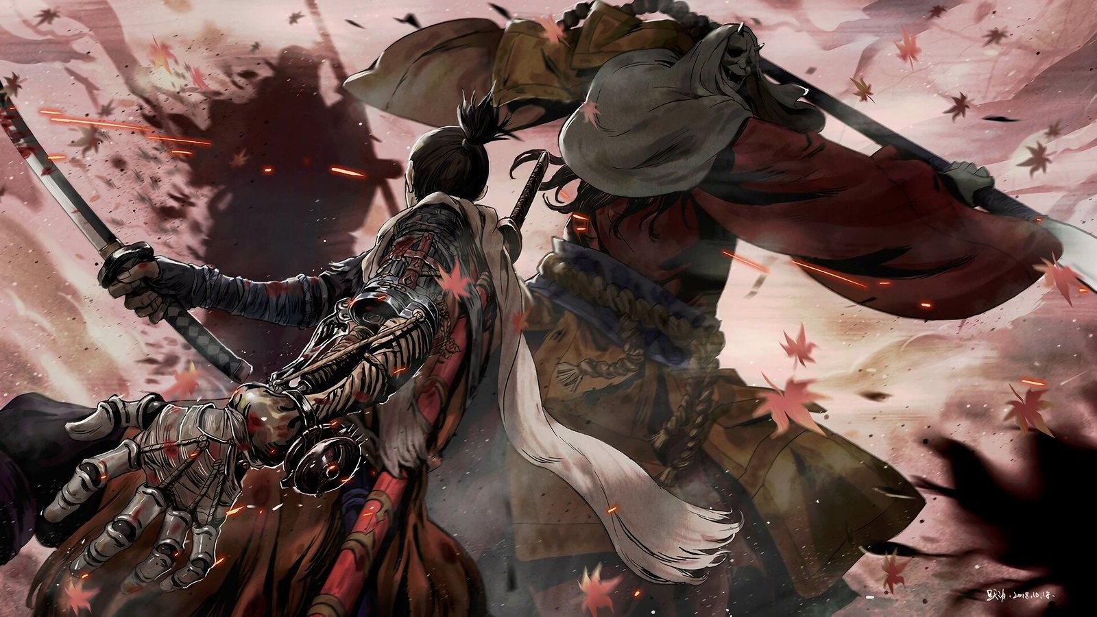 Скачать обои sekiro shadows die twice, видеоигра