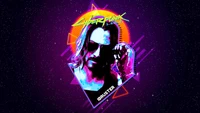 Johnny Silverhand: Retro Kunst Cyberpunk 2077