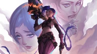 Jinx from Arcane: A Visual Tribute to Chaos and Duality