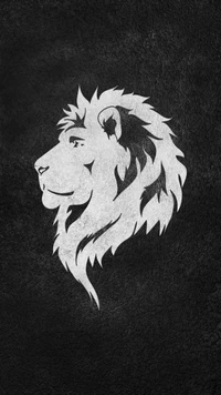 Stylized Lion Head on a Dark Textured Background