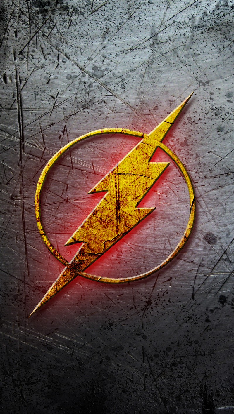 Близкий план логотипа flash на металлической поверхности (ehteat, thth)