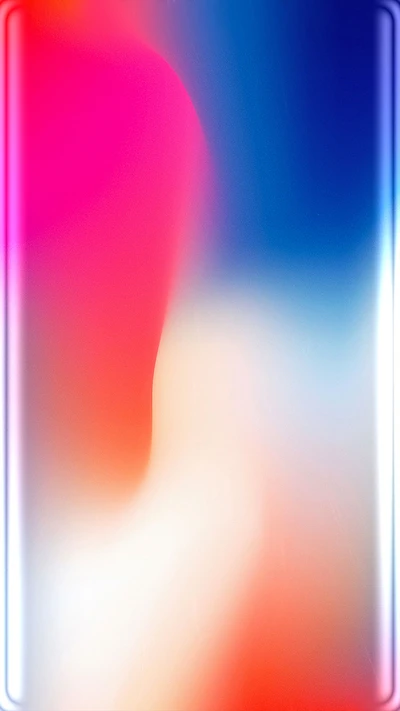 Fondo de pantalla con bordes curvados para iPhone X con colores de degradado vibrantes