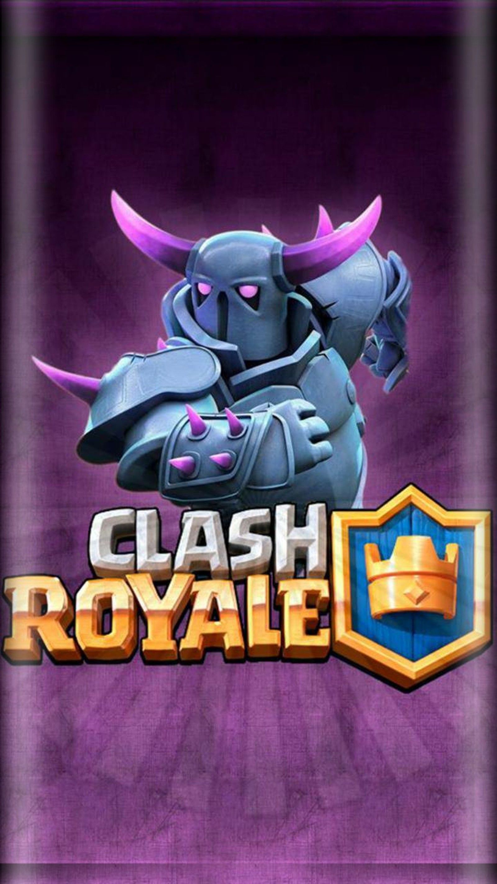 O logotipo do clash royale com um fundo roxo. (conflito, jogos, jogo móvel, online, real)