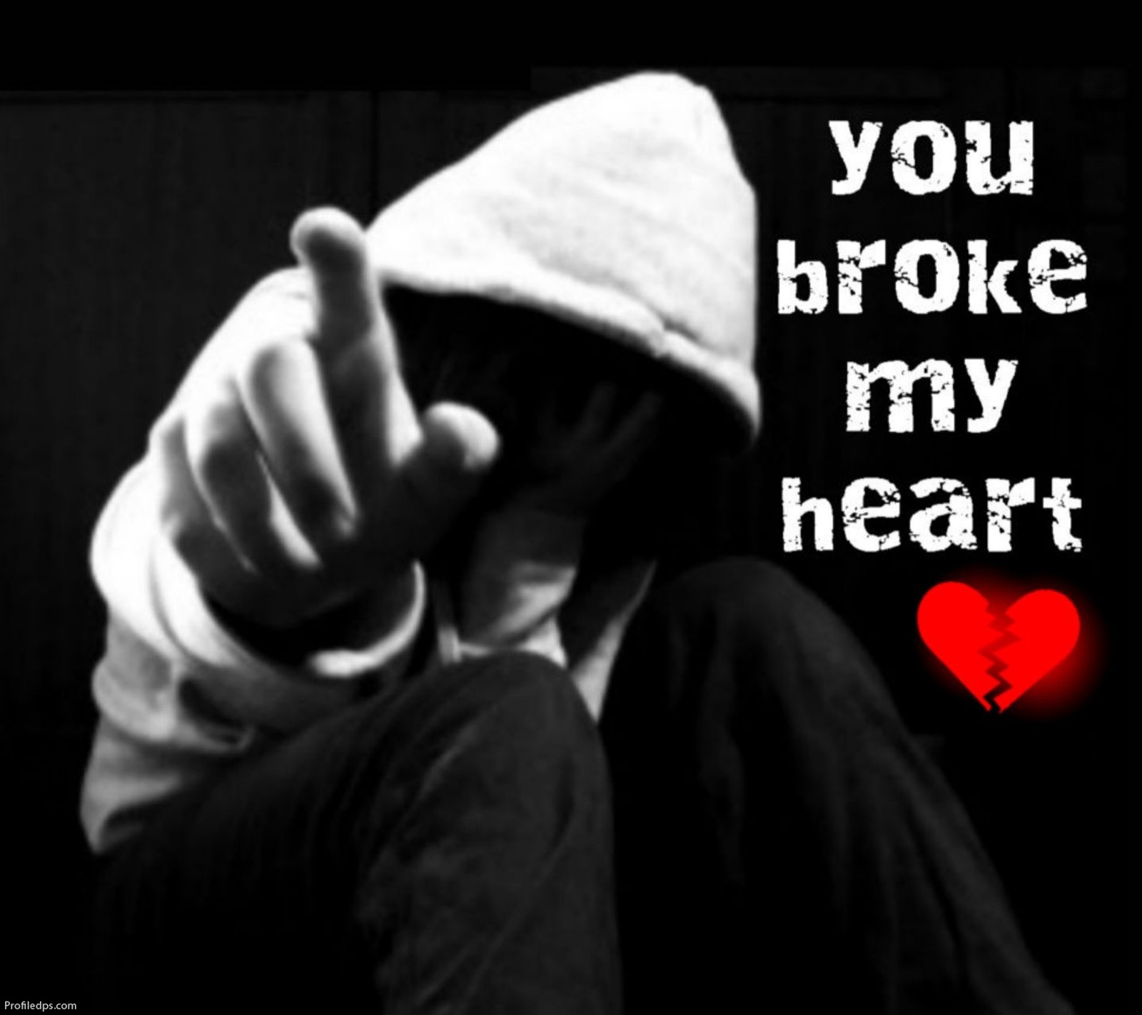 broke, heart, my, you Download Wallpaper