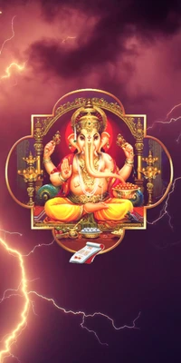 ganesh, lightening wallpaper