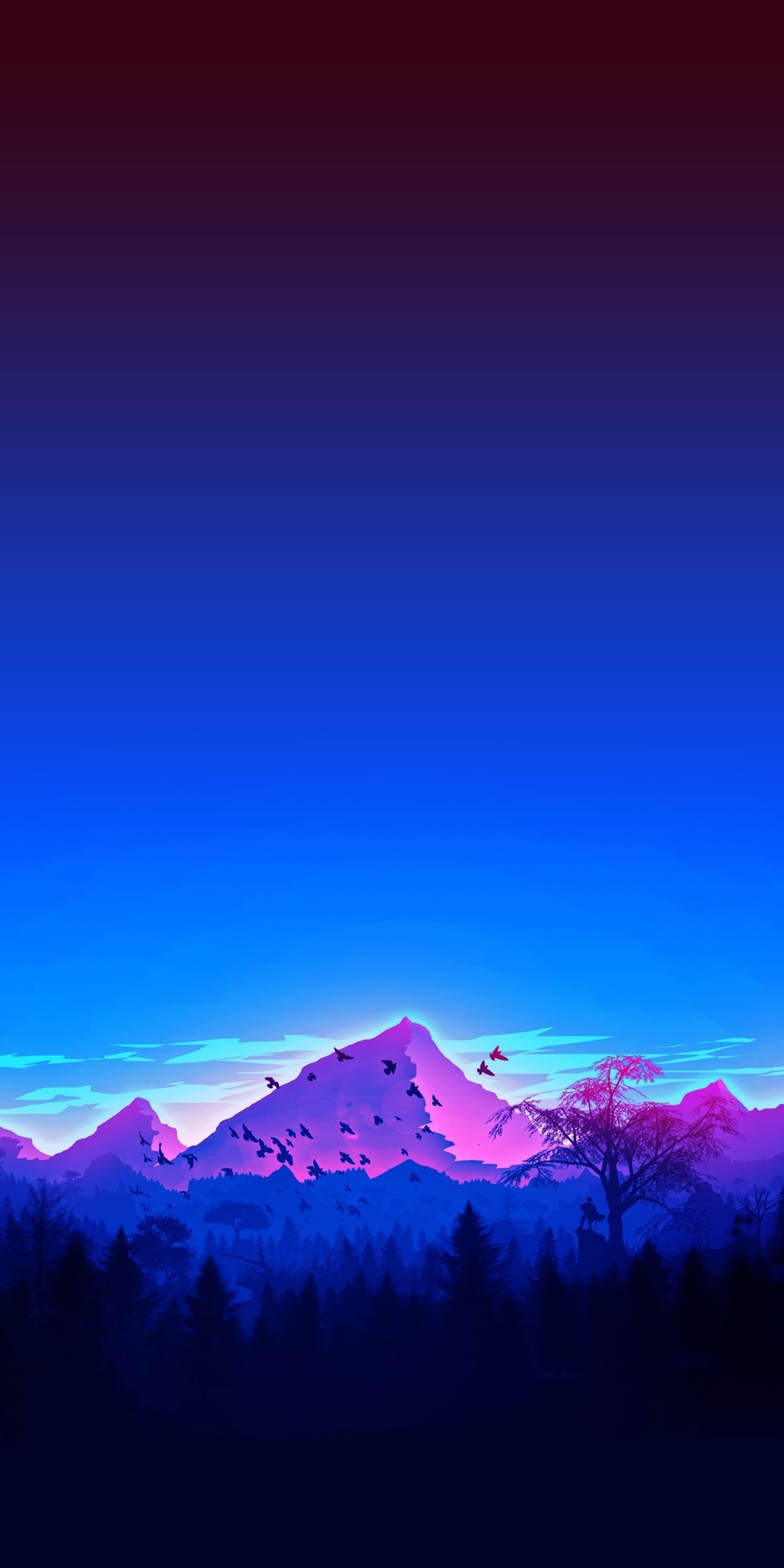 mountain, galaxy, epic, star, drawing Download Wallpaper