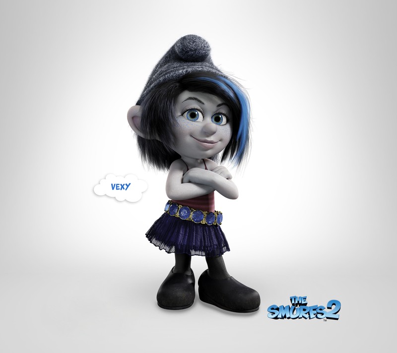 Близкий план мультяшного персонажа в шляпе (smurfs 2, the)