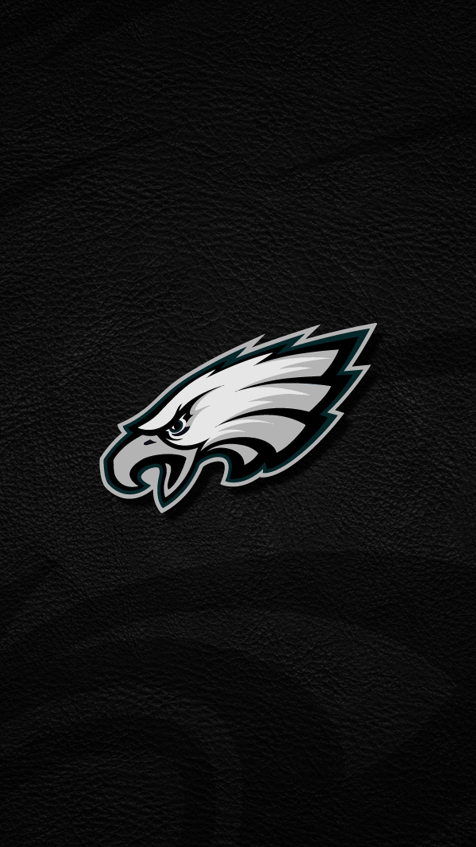 Логотип philadelphia eagles на черном кожаном фоне (орлы, eagles logo, филадельфия, филли)