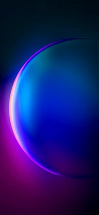 Azul elétrico e orbe magenta: Uma representação visual da atmosfera da Terra