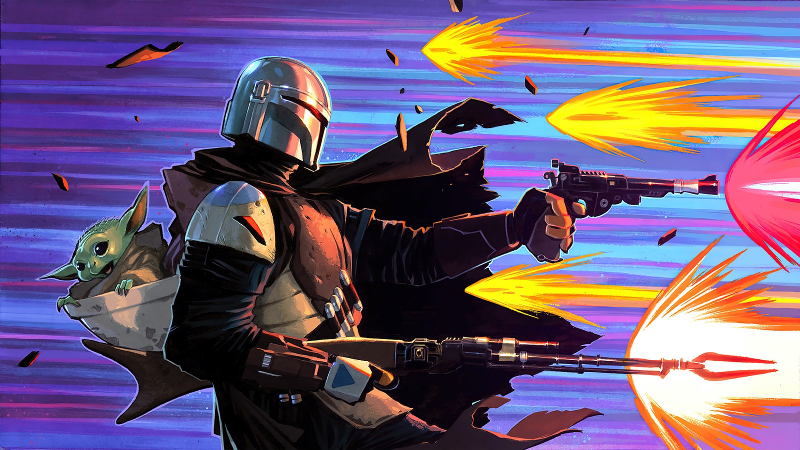 mandalorian, baby yoda, the child, grogu, fortnite wallpaper