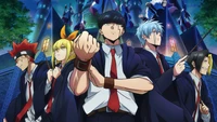 mashle, mashle magic and muscle, anime, mash burnedead, lemon irvine wallpaper