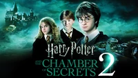 гарри поттер и тайная комната, harry potter and the chamber of secrets, постер фильма, дэниел рэдклифф как гарри поттер, эмма уотсон в роли гермионы грейнджер