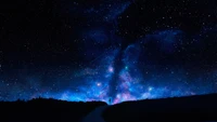 night, sky, stars, scenery, art wallpaper