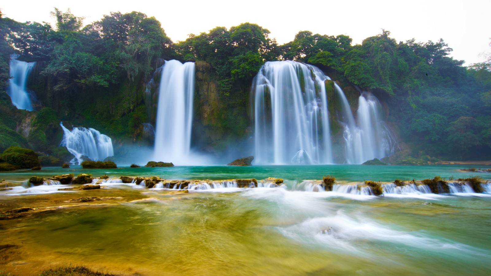 Téléchargez le fond d'écran la cascade, ressources en eau, plan deau, nature, eau