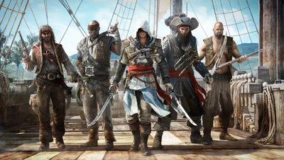 Edward Kenway e a tripulação: A Irmandade dos Piratas em Assassin's Creed III