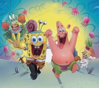 SpongeBob e Amigos Celebram Sob o Mar