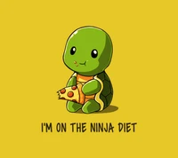 diet, ninja, pizza, sayings, turtle wallpaper