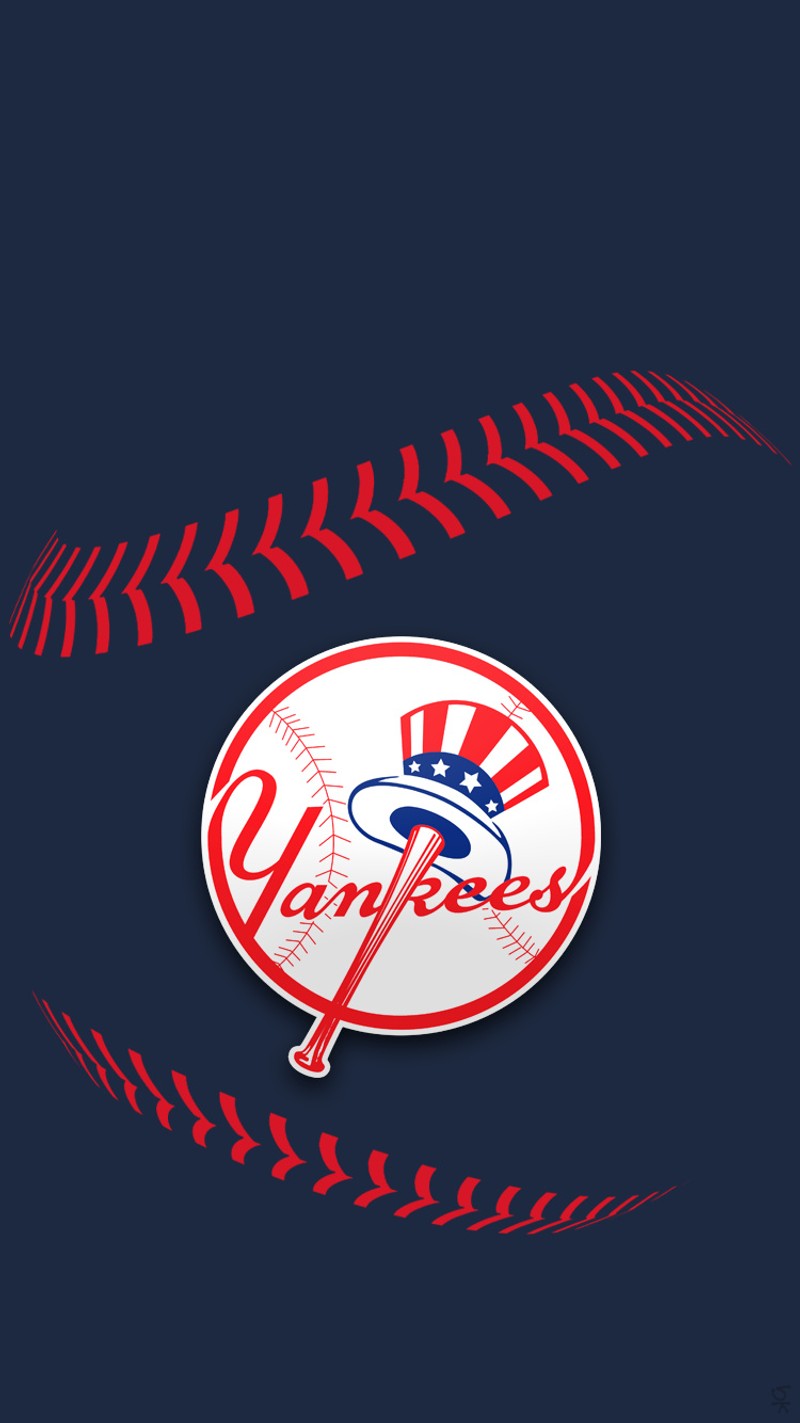 Крупный план бейсбольного мяча с надписью yankees (бейсбол, нью йорк, new york, янки, yankees)