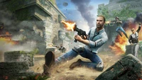 Action de bataille intense dans PUBG Mobile : Une escouade engagée dans le combat