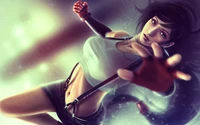 tifa lockhart, final fantasy vii remake, cool, hand, lens flare