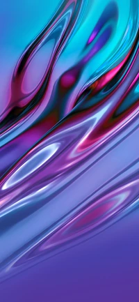 Fluid Patterns of Vibrant Blue and Magenta