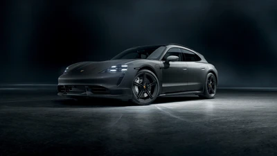 Porsche Taycan Sport Turismo: Темная Эстетическая Превосходство в 5K