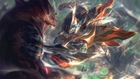 sett, mecha kingdoms, lol, league of legends, video game wallpaper