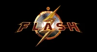 The Flash: Logo icónico sobre fondo negro - 2023 Universo Cinematográfico de Marvel