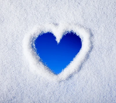 corazón, amor, nieve, invierno