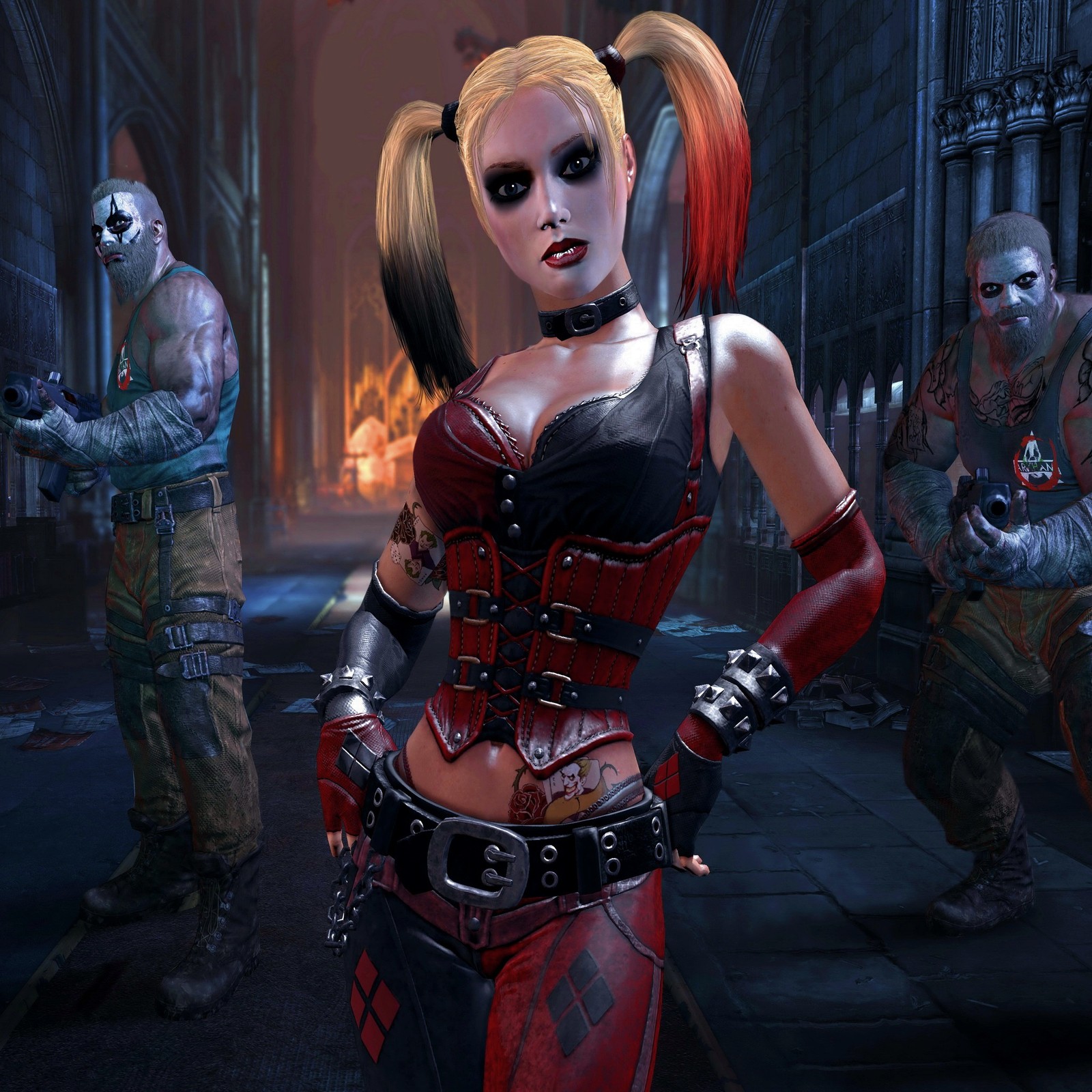 Baixar papel de parede arkham city, batman, personagem, jogos, harley quinn