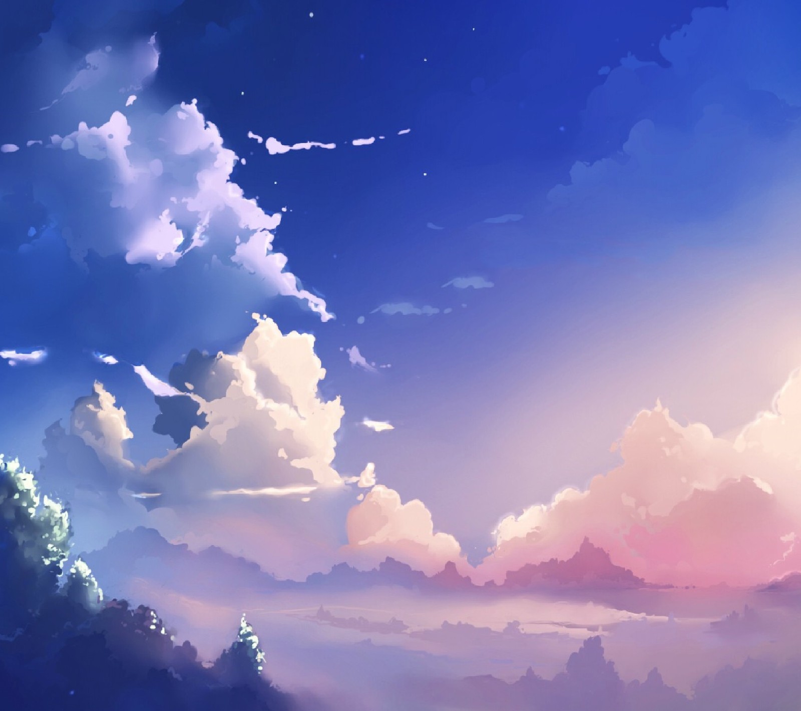 Anime, anime, anime art, anime landscape, clouds, sky, sunset, wallpaper, (air, anime, cloud, life, n6)