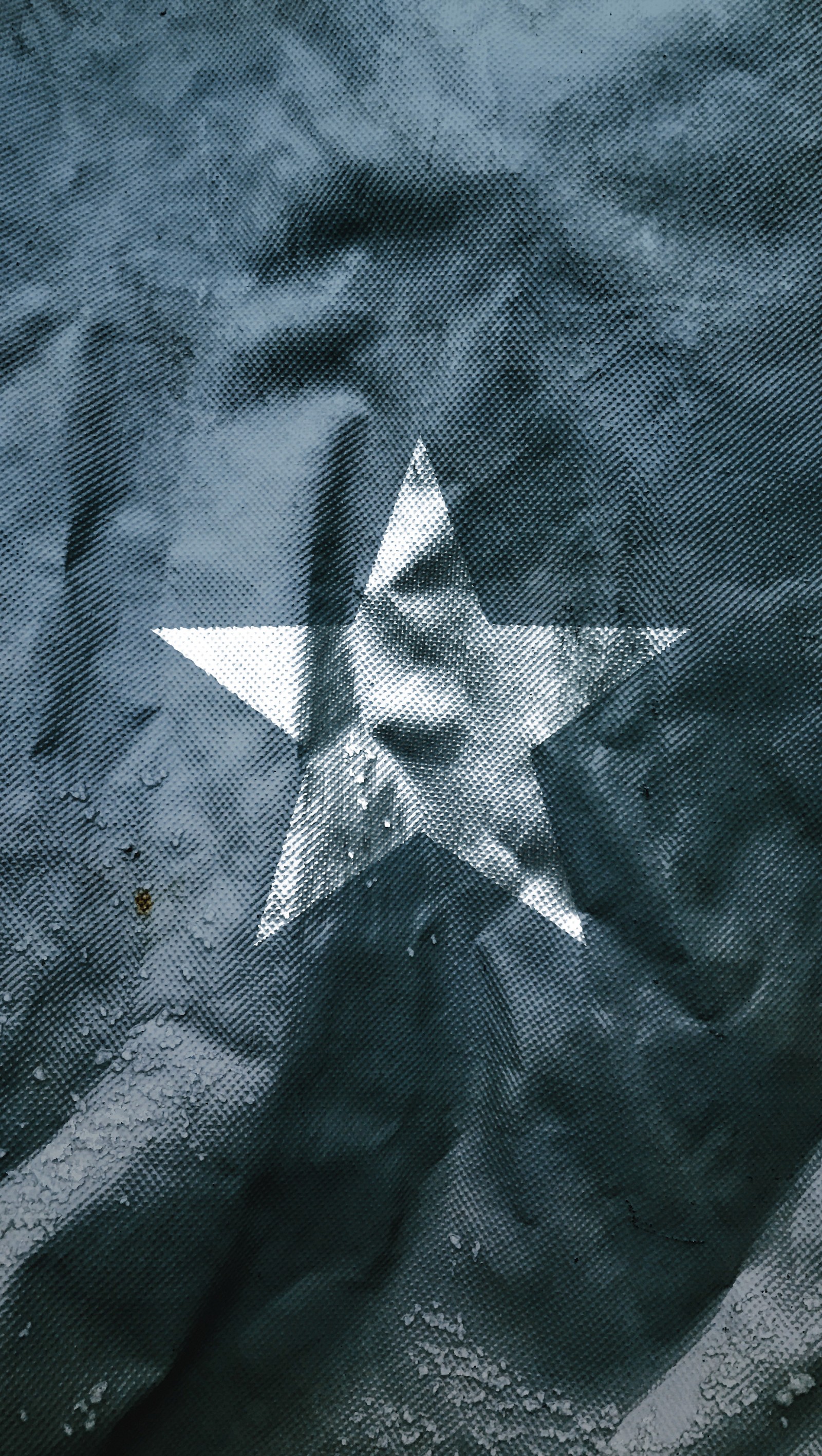 Arafed image of a star on a black cloth (army, canvas, hd, pentagram, rugged)