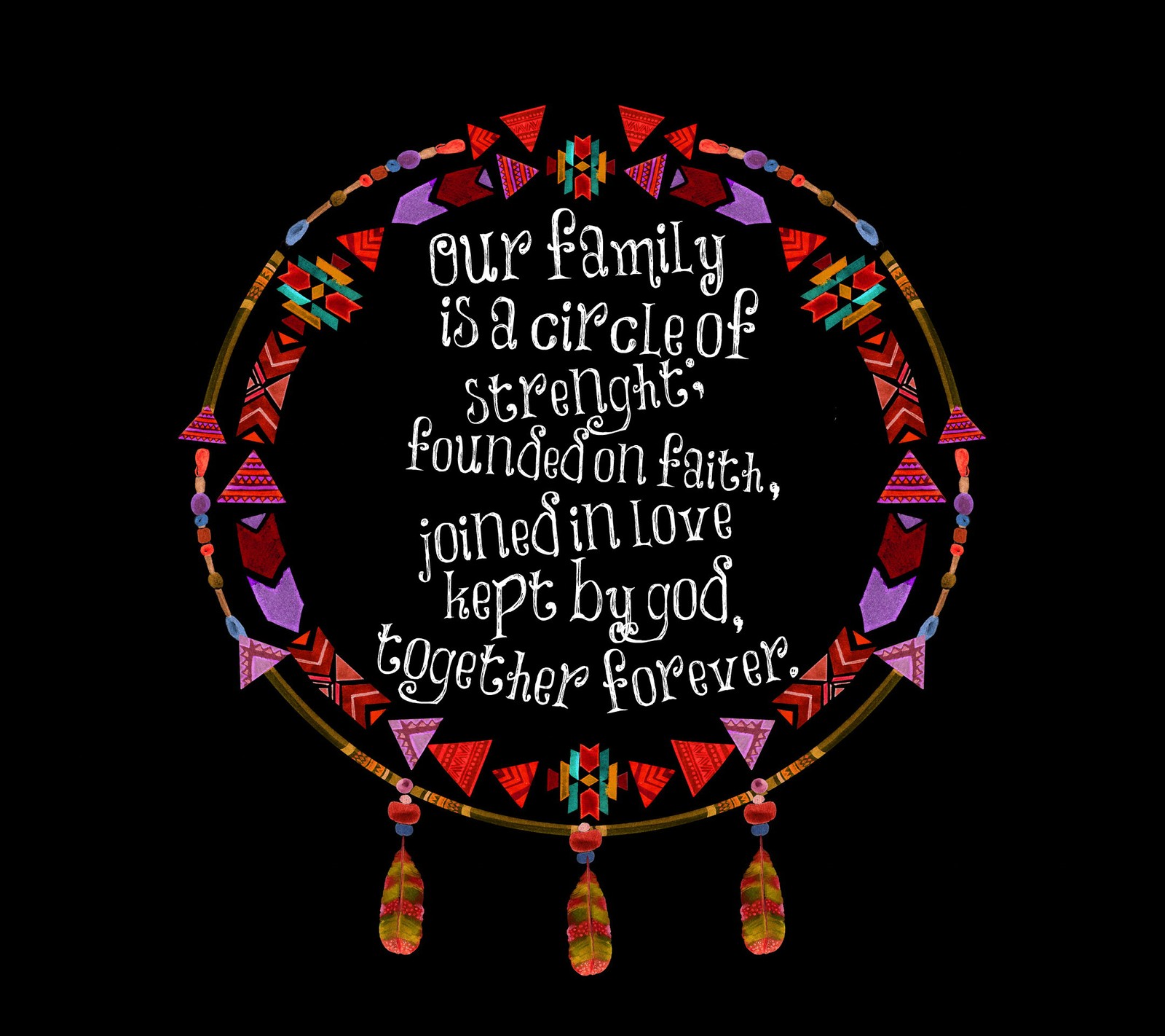 circle, family, forever, quote wallpaper