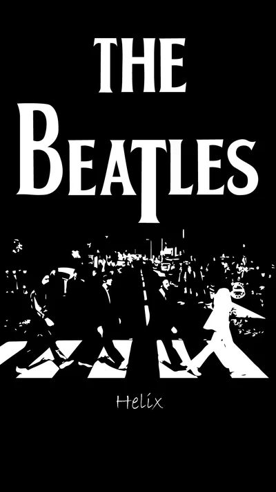 The Beatles: Iconic Silhouette on a Dark Background