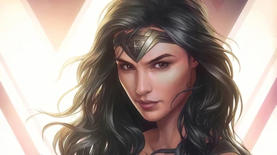 Portrait puissant de Wonder Woman de DC Comics