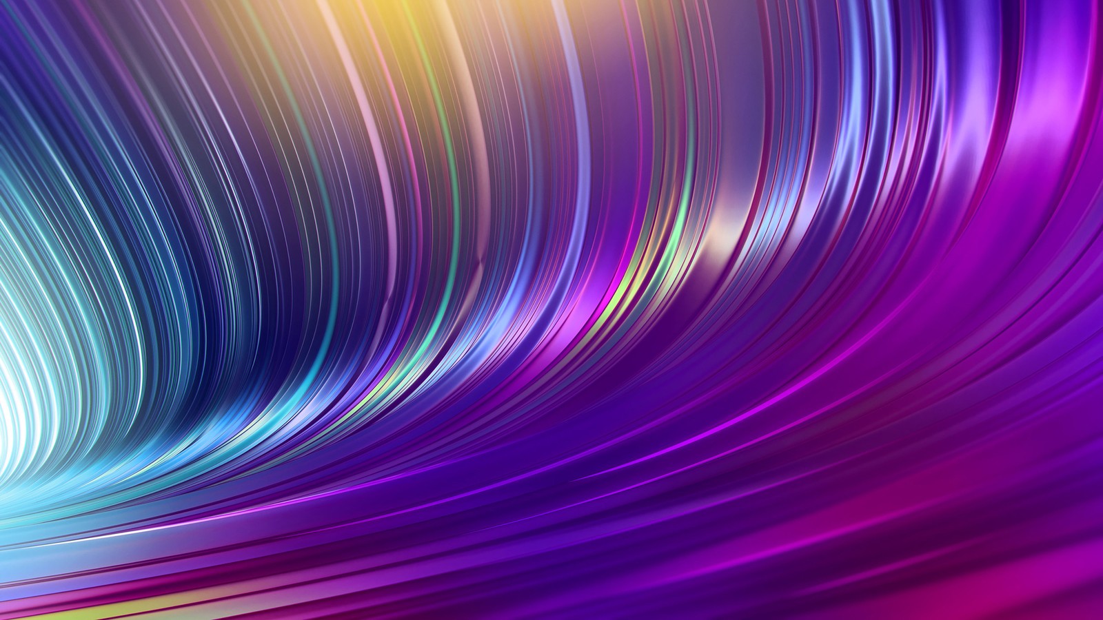 A close up of a colorful abstract background with a curved design (spectrum, colorful, waves, pattern, 3d)