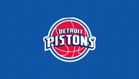 Logotipo do Detroit Pistons em fundo azul - Papel de parede 4K