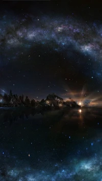 night sky, night, star, nature, atmosphere wallpaper