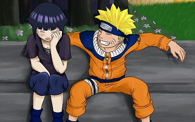 Naruto und Hinata teilen einen freudigen Moment