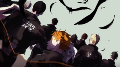 haikyuu, anime, shoyo hinata, karasuno, volley ball