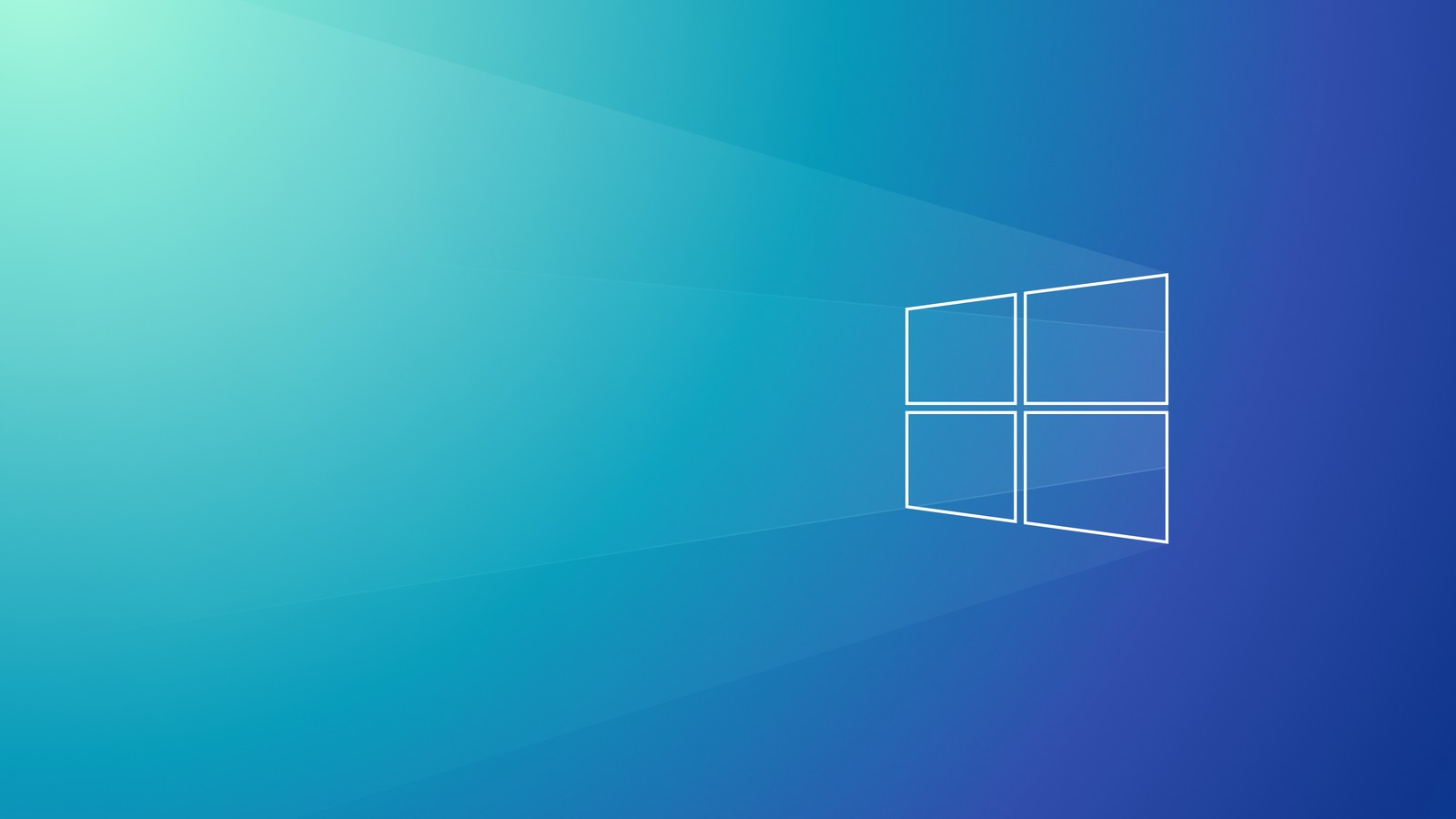 Gros plan d'un fond bleu avec le logo windows (windows 10, fond dégradé, 5k, simple, technologie)