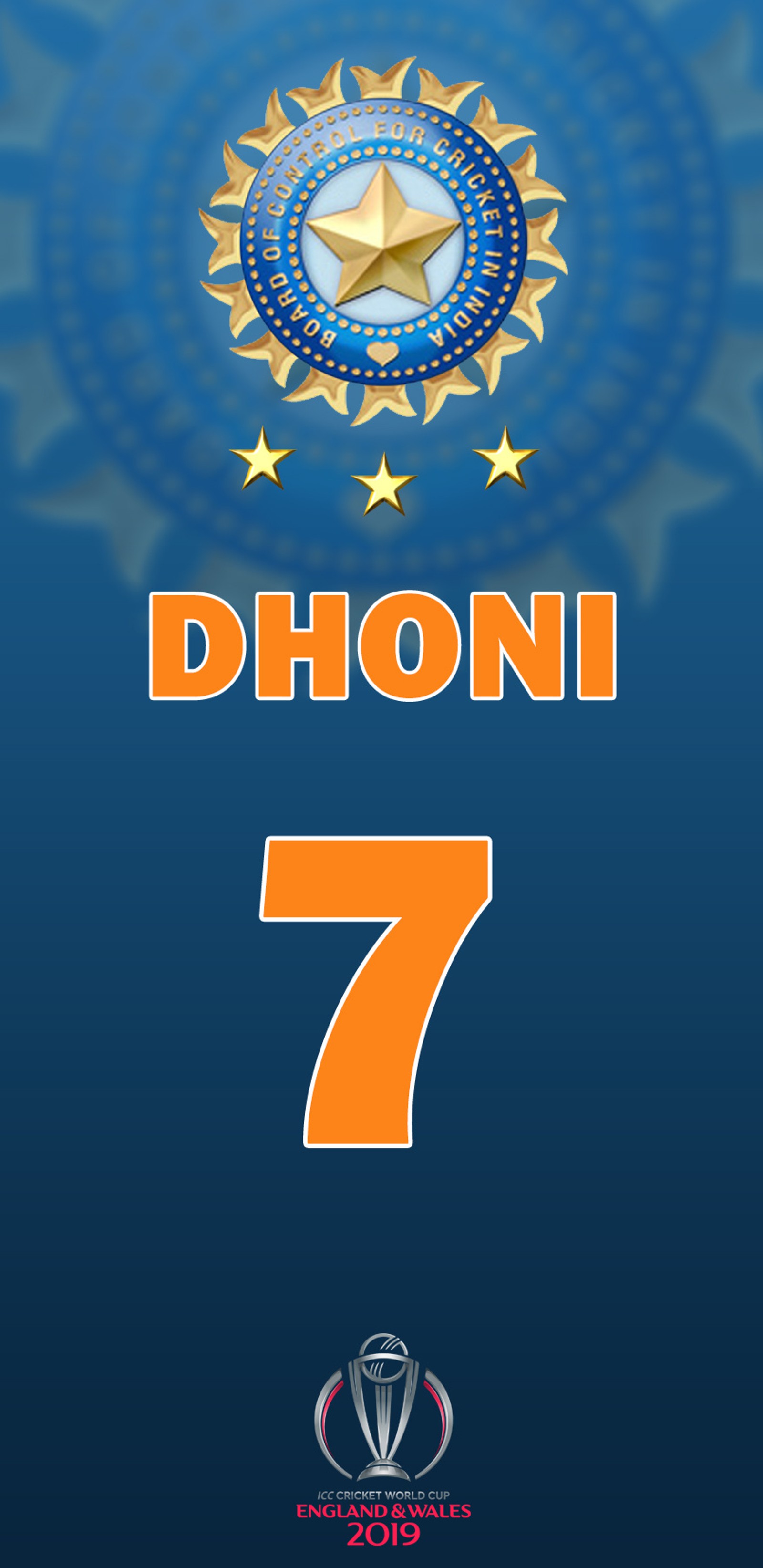 Dhoni 7 logo with stars and stars on it (bcci, bleed blue, cricket, dhoni, india)