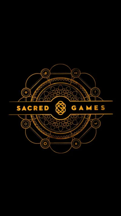 Diseño de mandala intrincado con el logo de 'Juegos Sagrados