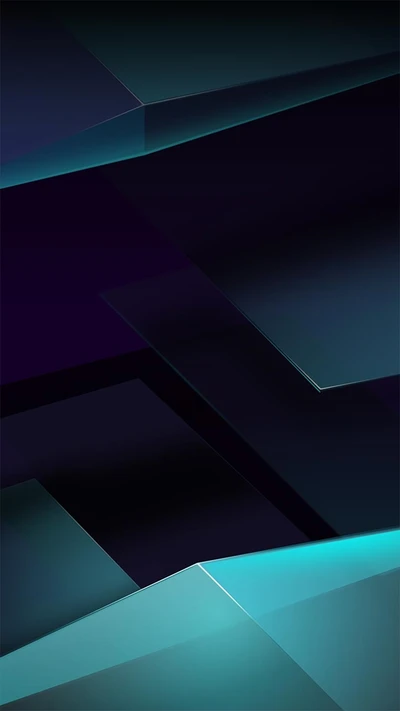 Abstract Blue Design with Geometric Edges