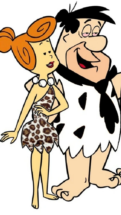 Fred et Wilma Flintstone : Couple de dessins animés emblématique des Flintstones.