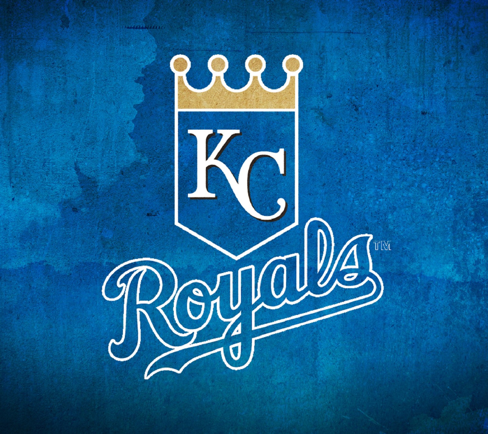 Logo des kansas royals sur fond bleu (baseball, kc, royaux)