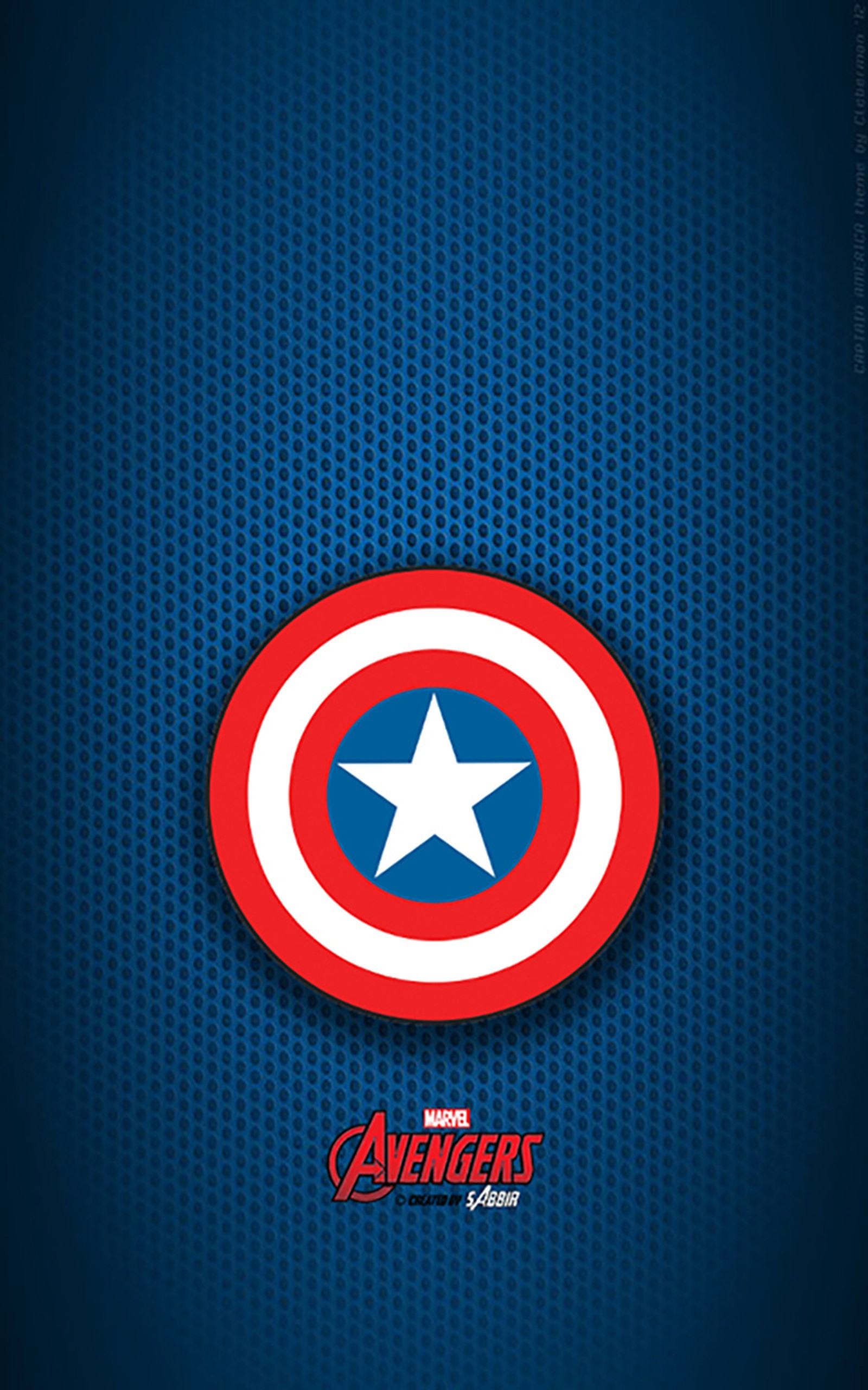 The avengers logo on a blue background (2017, america, avengers, captain, captainamerica)