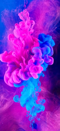 Vibrant Swirls of Purple and Pink Underwater Art